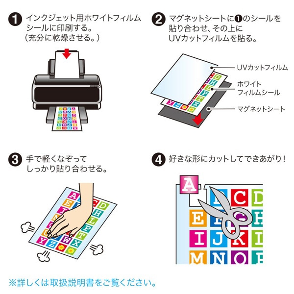 サンワサプライ 手作りマグネットステッカー A4 2シート入 JP-MAGP5N 1個（ご注文単位1個）【直送品】