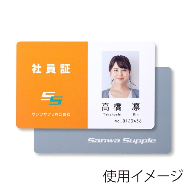 サンワサプライ インクジェット用IDカード 穴なし 5シート カード10枚分 JP-ID03N 1個（ご注文単位1個）【直送品】