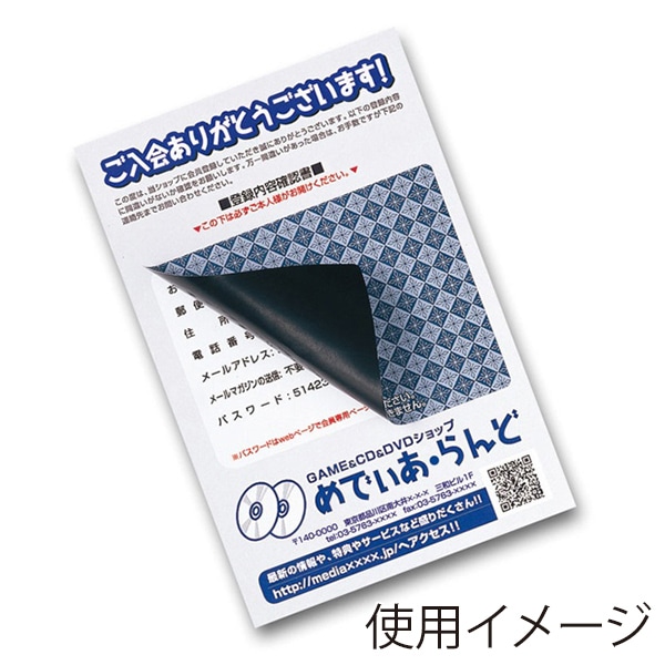 サンワサプライ 一度だけはがせる目隠しシール はがき 2面付 20シート入 JP-HKSEC9N 1個（ご注文単位1個）【直送品】