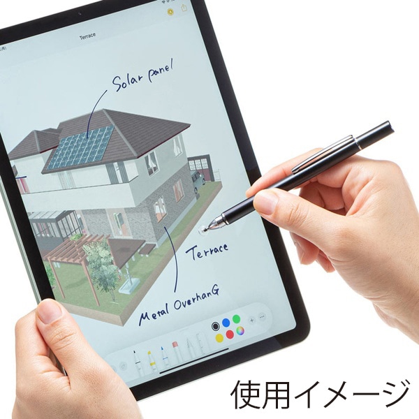サンワサプライ ディスク式タッチペン ブラック PDA-PEN49BK 1個（ご注文単位1個）【直送品】