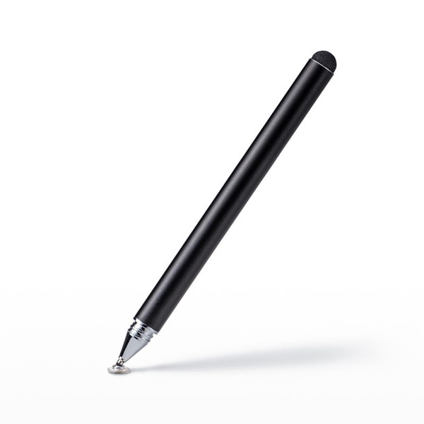 サンワサプライ ディスク式&導電繊維タッチペン ブラック PDA-PEN50BK 1個（ご注文単位1個）【直送品】