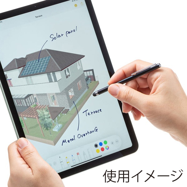 サンワサプライ シリコンゴムタッチペン 先端直径6mm ブラック PDA-PEN54BK 1個（ご注文単位1個）【直送品】