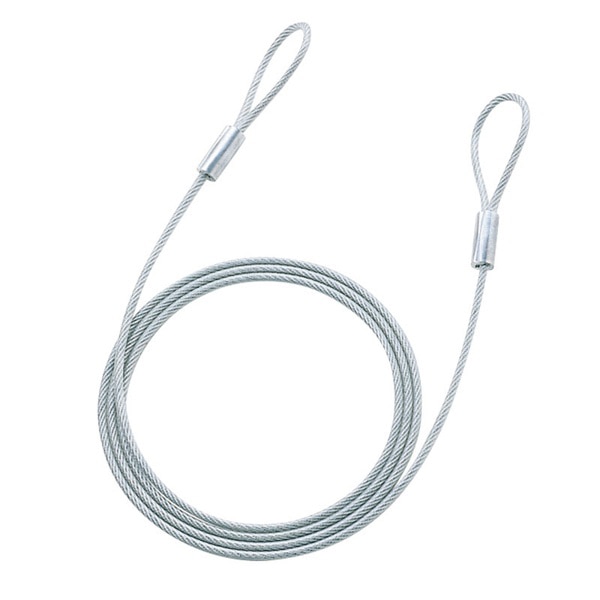 サンワサプライ eセキュリティ ワイヤー 長さ2m 直径:4.6mm SLE-8W-2N 1個(ご注文単位1個)【直送品】