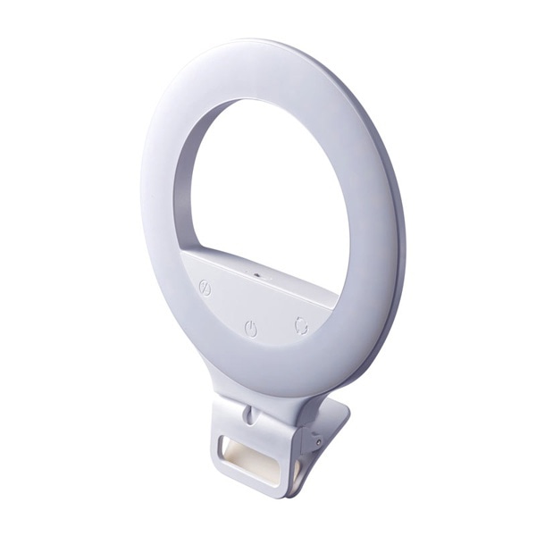 サンワサプライ LEDリングライト クリップタイプ LED-CLP2UW 1個（ご注文単位1個）【直送品】