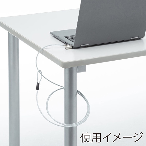 サンワサプライ セキュリティワイヤー・シリンダ nanoスロット対応 SLE-38S-1 1個(ご注文単位1個)【直送品】