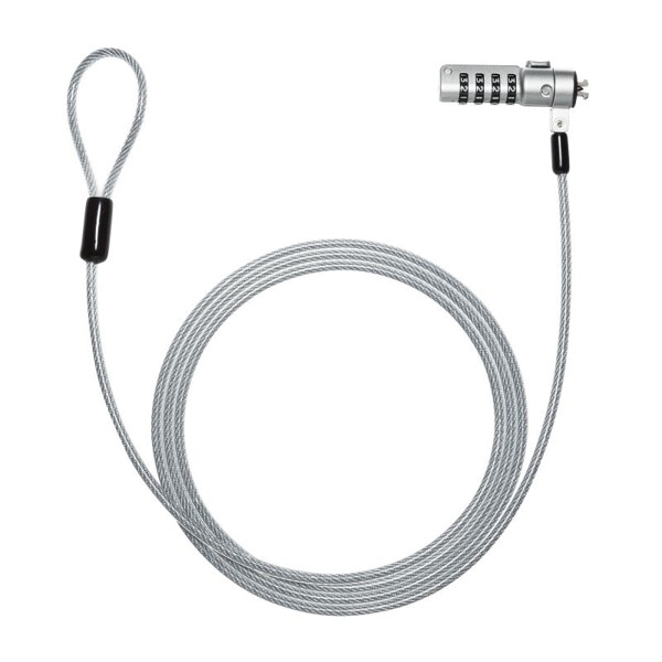 サンワサプライ セキュリティワイヤー 標準・ナノ対応 ダイヤル錠 SL-92 1個（ご注文単位1個）【直送品】