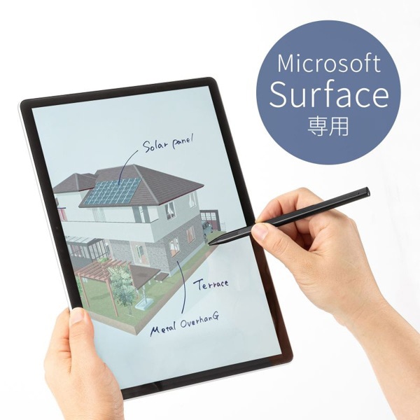 サンワサプライ Surface専用 充電式極細タッチペン ブラック PDA-PEN57BK 1個（ご注文単位1個）【直送品】