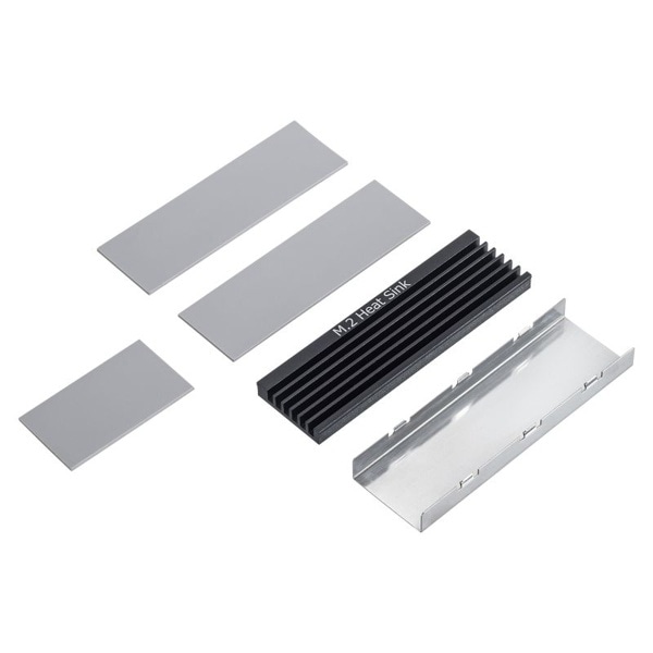 サンワサプライ M.2 SSD用ヒートシンク 両面実装対応 ブラック TK-HM6BK 1個(ご注文単位1個)【直送品】