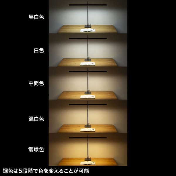 サンワサプライ LEDデスクライト フレキシブルアーム LED-DESK3BK 1個（ご注文単位1個）【直送品】