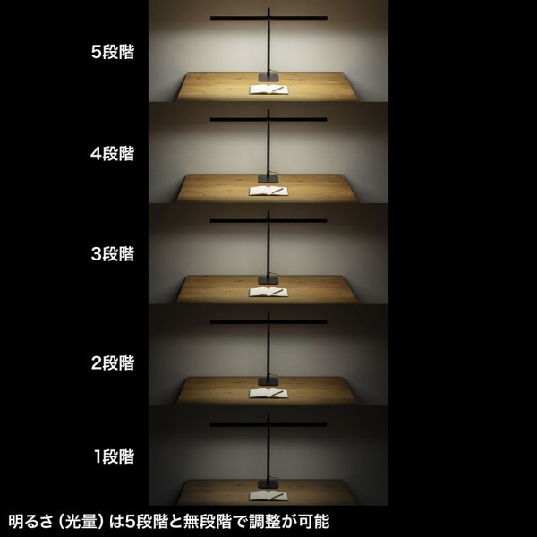 サンワサプライ LEDデスクライト フレキシブルアーム LED-DESK3BK 1個（ご注文単位1個）【直送品】