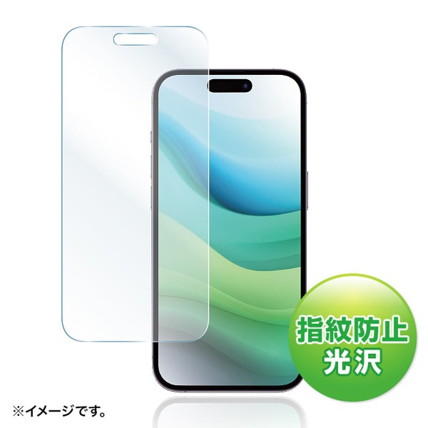 サンワサプライ 背面保護フィルム iPhone15用 指紋防止光沢 PDA-FIP15FP 1個（ご注文単位1個）【直送品】