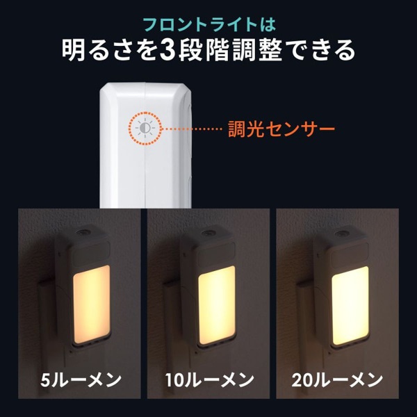 サンワサプライ LED人感明暗センサーライト 充電式 LED-SL1 1個(ご注文単位1個)【直送品】