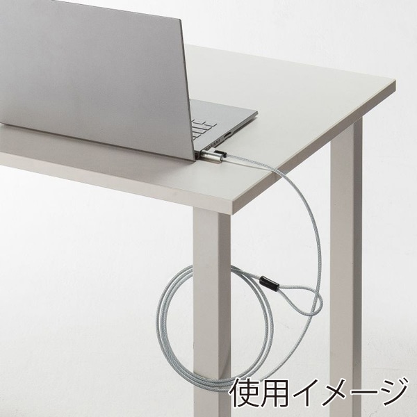 サンワサプライ セキュリティワイヤー 標準・nanoスロット対応 SLE-91S-1 1個（ご注文単位1個）【直送品】