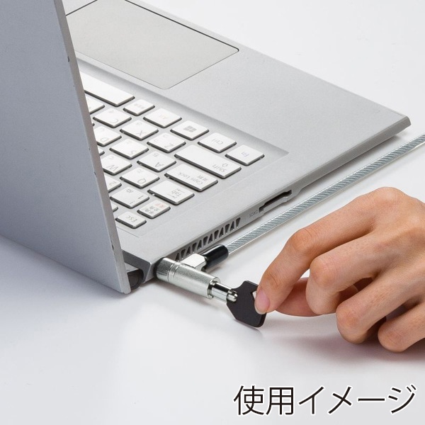 サンワサプライ セキュリティワイヤー 標準・nanoスロット対応 SLE-91S-1 1個（ご注文単位1個）【直送品】