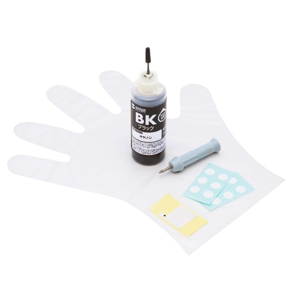 サンワサプライ 詰め替えインク キャノン 工具付き 顔料ブラック BC-365用 INK-C365B60S 1個（ご注文単位1個）【直送品】