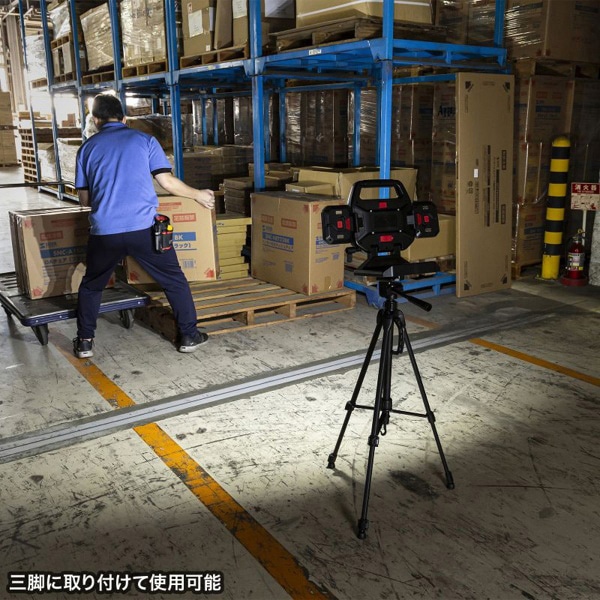 サンワサプライ 高輝度LED投光器 充電式 LED-FL1BK 1個（ご注文単位1個）【直送品】