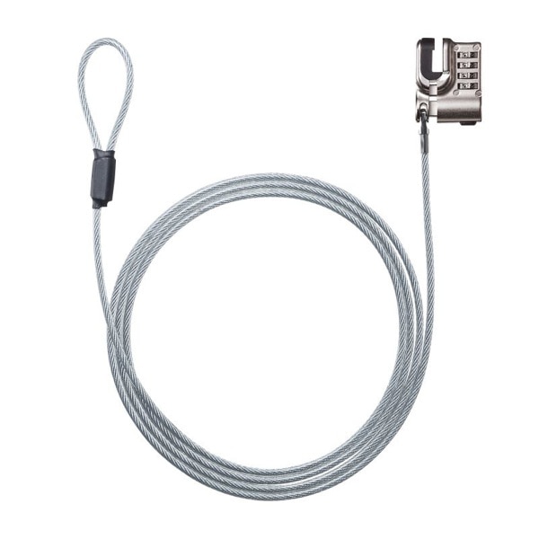 サンワサプライ Surface用セキュリティワイヤー ダイヤル錠タイプ SLE-48SSFPG 1個（ご注文単位1個）【直送品】