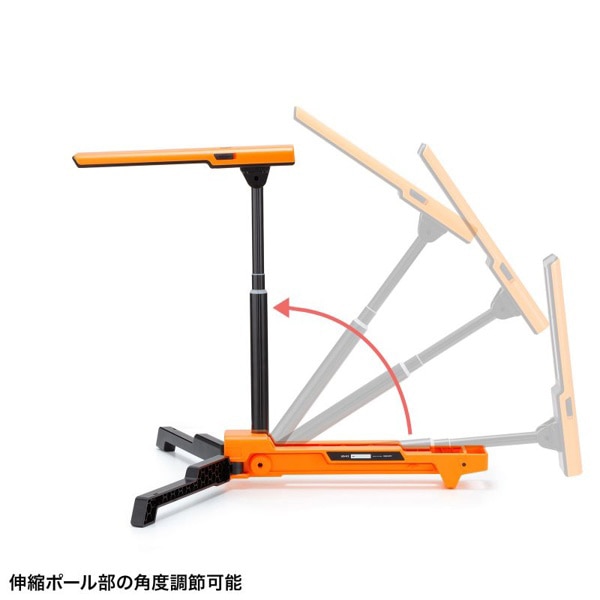 サンワサプライ 充電式LED作業灯 高さ調整 折りたたみ収納 LED-FL2 1個（ご注文単位1個）【直送品】