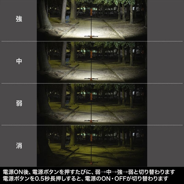 サンワサプライ 充電式LED作業灯 高さ調整 折りたたみ収納 LED-FL2 1個（ご注文単位1個）【直送品】