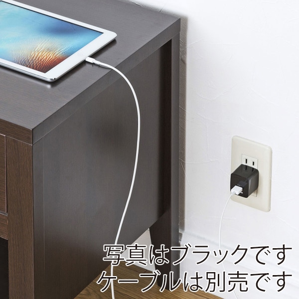 サンワサプライ USB充電器 2ポート 合計2.4A ホワイト ACA-IP44W 1個(ご注文単位1個)【直送品】