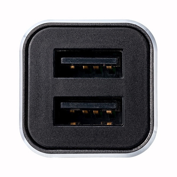 サンワサプライ カーチャージャー 2ポート 4.8A CAR-CHR74U 1個（ご注文単位1個）【直送品】