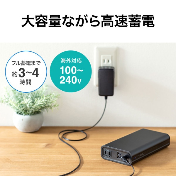 サンワサプライ モバイルバッテリー AC・USB出力対応 BTL-RDC16 1個(ご注文単位1個)【直送品】