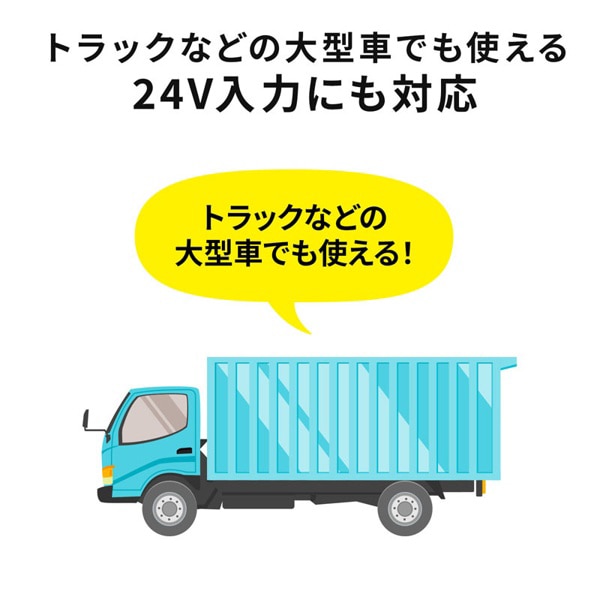 サンワサプライ USBチャージャー付き2連ソケット CAR-CHR78CUN 1個（ご注文単位1個）【直送品】