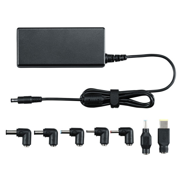 サンワサプライ ノートパソコン用ACアダプタ 65W・マルチタイプ ACA-DC88ML 1個(ご注文単位1個)【直送品】