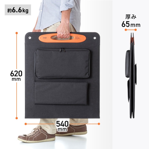 サンワサプライ ポータブルソーラーパネル 200W BTL-SP2 1個(ご注文単位1個)【直送品】