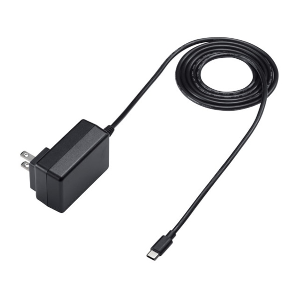 サンワサプライ USB Type-C ケーブル一体型AC充電器 5V／3A ACA-IP103BK 1個（ご注文単位1個）【直送品】
