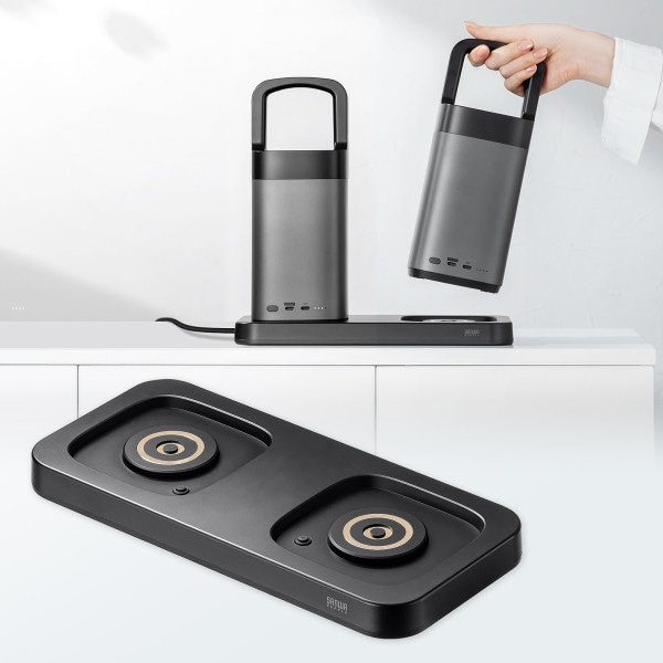 サンワサプライ ハンドル一体型モバイルバッテリー専用充電トレイ 2台置き用 BTL-RDC36CTR 1個(ご注文単位1個)【直送品】