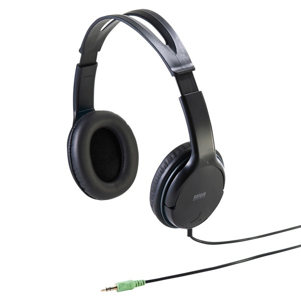 サンワサプライ マルチメディアヘッドホン 大型タイプ 3.5mmステレオミニプラグ接続 MM-HP210 1個（ご注文単位1個）【直送品】