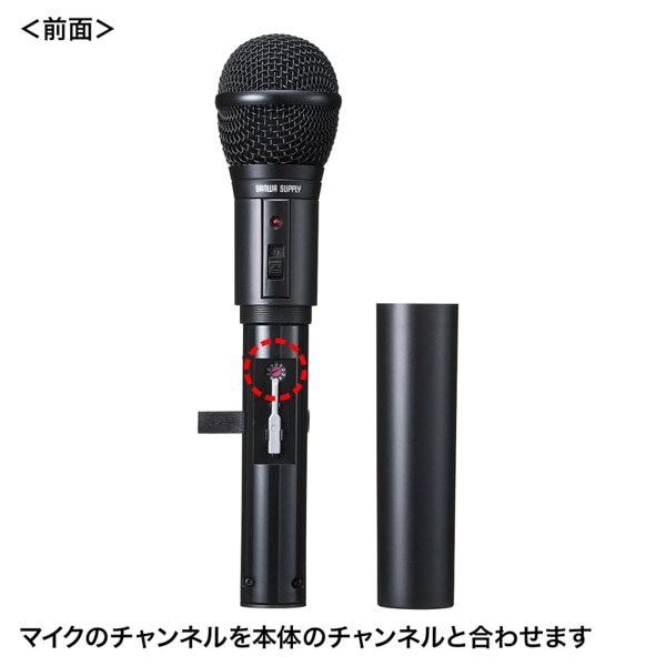 サンワサプライ 拡声器スピーカー ワイヤレスマイク付き マイク2本付属 MM-SPAMP7 1個(ご注文単位1個)【直送品】