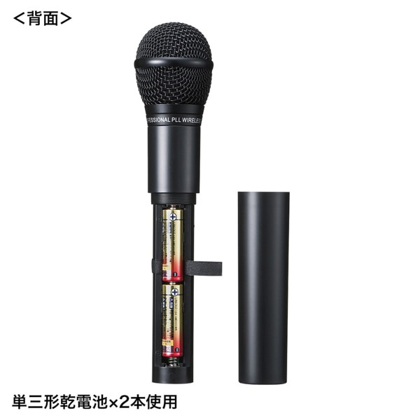 サンワサプライ 拡声器スピーカー ワイヤレスマイク付き マイク2本付属 MM-SPAMP7 1個(ご注文単位1個)【直送品】