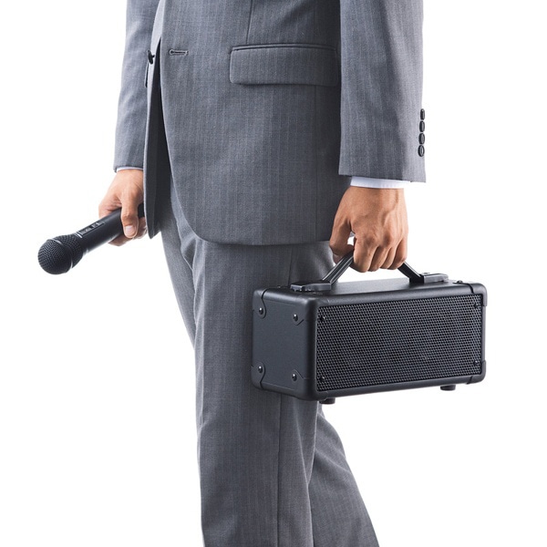 サンワサプライ 拡声器スピーカー ワイヤレスマイク付き マイク2本付属 MM-SPAMP7 1個(ご注文単位1個)【直送品】