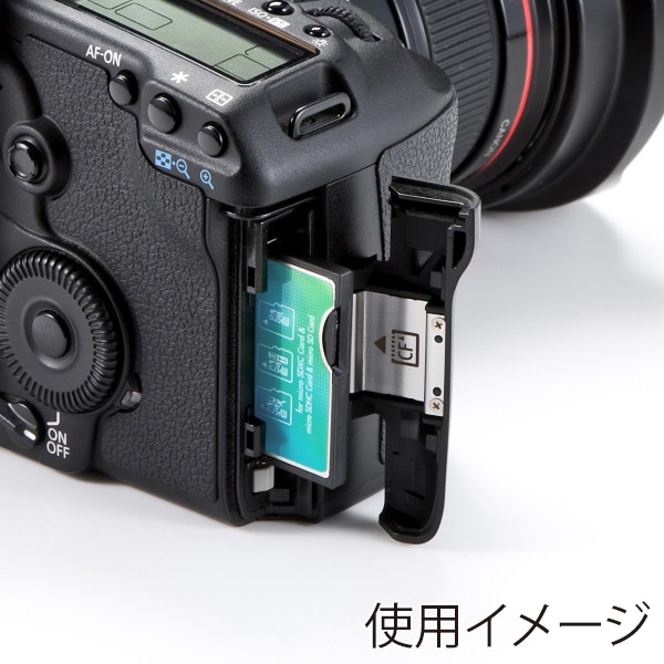 サンワサプライ microSD用 CF変換アダプタ ADR-MCCF 1個（ご注文単位1個）【直送品】