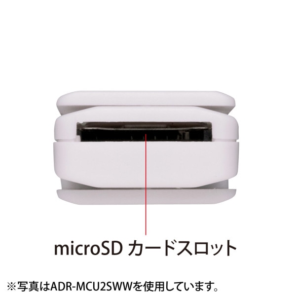 サンワサプライ microSDカードリーダー ADR-MCU2SWBK 1個（ご注文単位1個）【直送品】