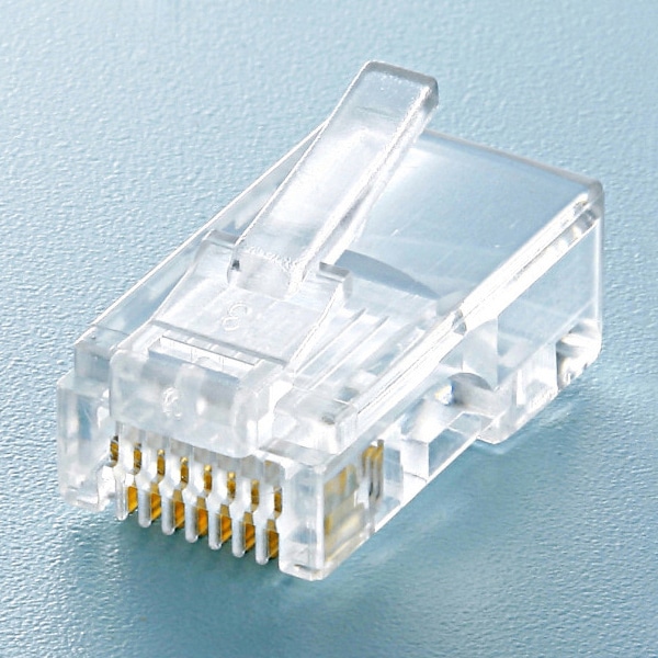 サンワサプライ RJ-45コネクタ 撚線用 ADT-RJ45-100 1個(ご注文単位1個)【直送品】