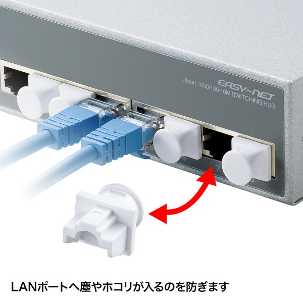 サンワサプライ RJ-45ダストカバー ADT-RJDST2 1個(ご注文単位1個)【直送品】