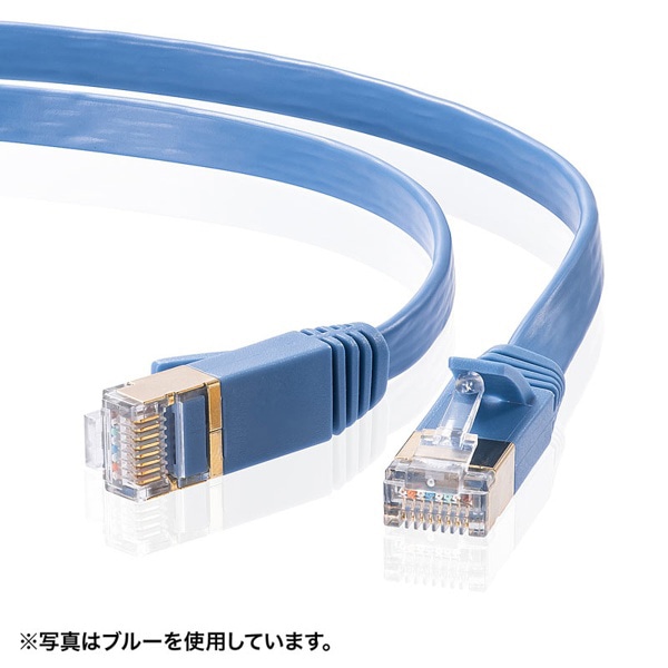 サンワサプライ フラットLANケーブル カテゴリ7 3m ブラック KB-FL7-03BKN 1個(ご注文単位1個)【直送品】