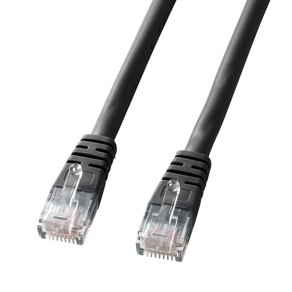 サンワサプライ エンハンスド単線LANケーブル カテゴリ5 1m ブラック KB-T5T-01BKN 1個(ご注文単位1個)【直送品】