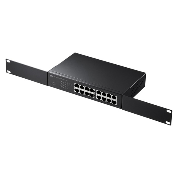 サンワサプライ ギガ対応スイッチングハブ ループ検知機能付き 16ポート LAN-GIGAH16L 1個(ご注文単位1個)【直送品】