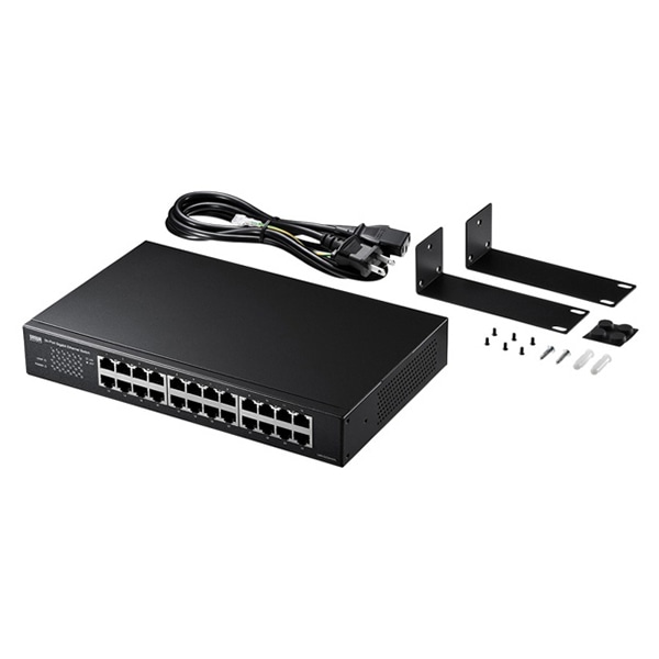 サンワサプライ ギガ対応スイッチングハブ ループ検知機能付き 24ポート LAN-GIGAH24L 1個（ご注文単位1個）【直送品】