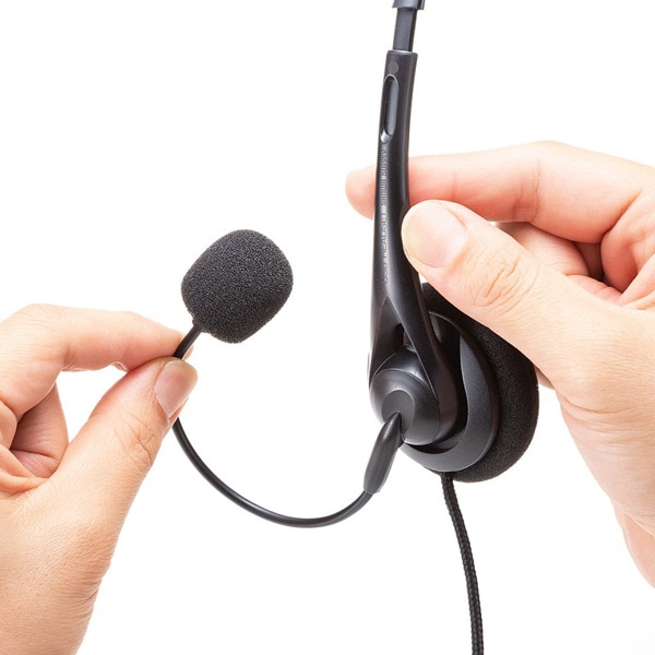 サンワサプライ USBヘッドセット MM-HSU09BK 1個（ご注文単位1個）【直送品】