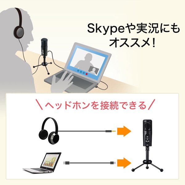 サンワサプライ WEB会議高感度USBマイク ブラック MM-MCU05BK 1個(ご注文単位1個)【直送品】