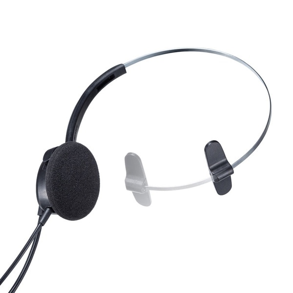 サンワサプライ USBヘッドセット オーバーヘッド片耳 ブラック MM-HSU12BK 1個（ご注文単位1個）【直送品】