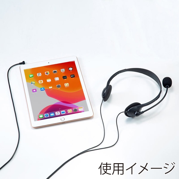 サンワサプライ 4極対応ヘッドセット ブラック MM-HS406BK 1個(ご注文単位1個)【直送品】