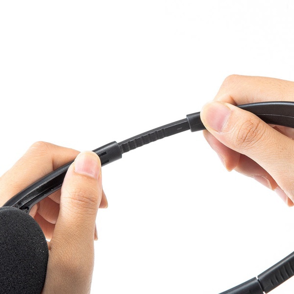 サンワサプライ 4極対応ヘッドセット ブラック MM-HS406BK 1個(ご注文単位1個)【直送品】