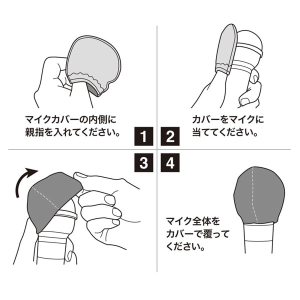 サンワサプライ 不織布マイクカバー MM-SPHMC1BK 1個(ご注文単位1個)【直送品】