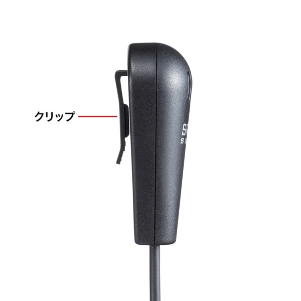 サンワサプライ クリップ付きPCマイク 4極ミニプラグ接続 ブラック MM-MCF03BK 1個(ご注文単位1個)【直送品】